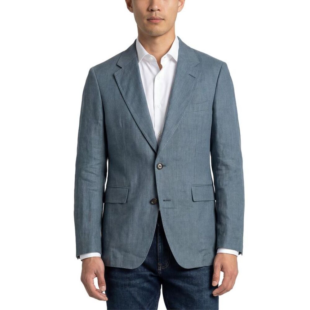 Todd Snyder Mens  Sutton Linen Jacket, Blue